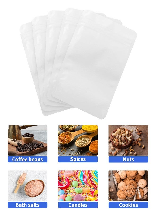 FireKylin 100 Pack Resealable Stand Up Bags,7.9" x 11.8" Smell Proof Pouch Sealable Foil Pouch Bags for Packaging (White) - Image 3